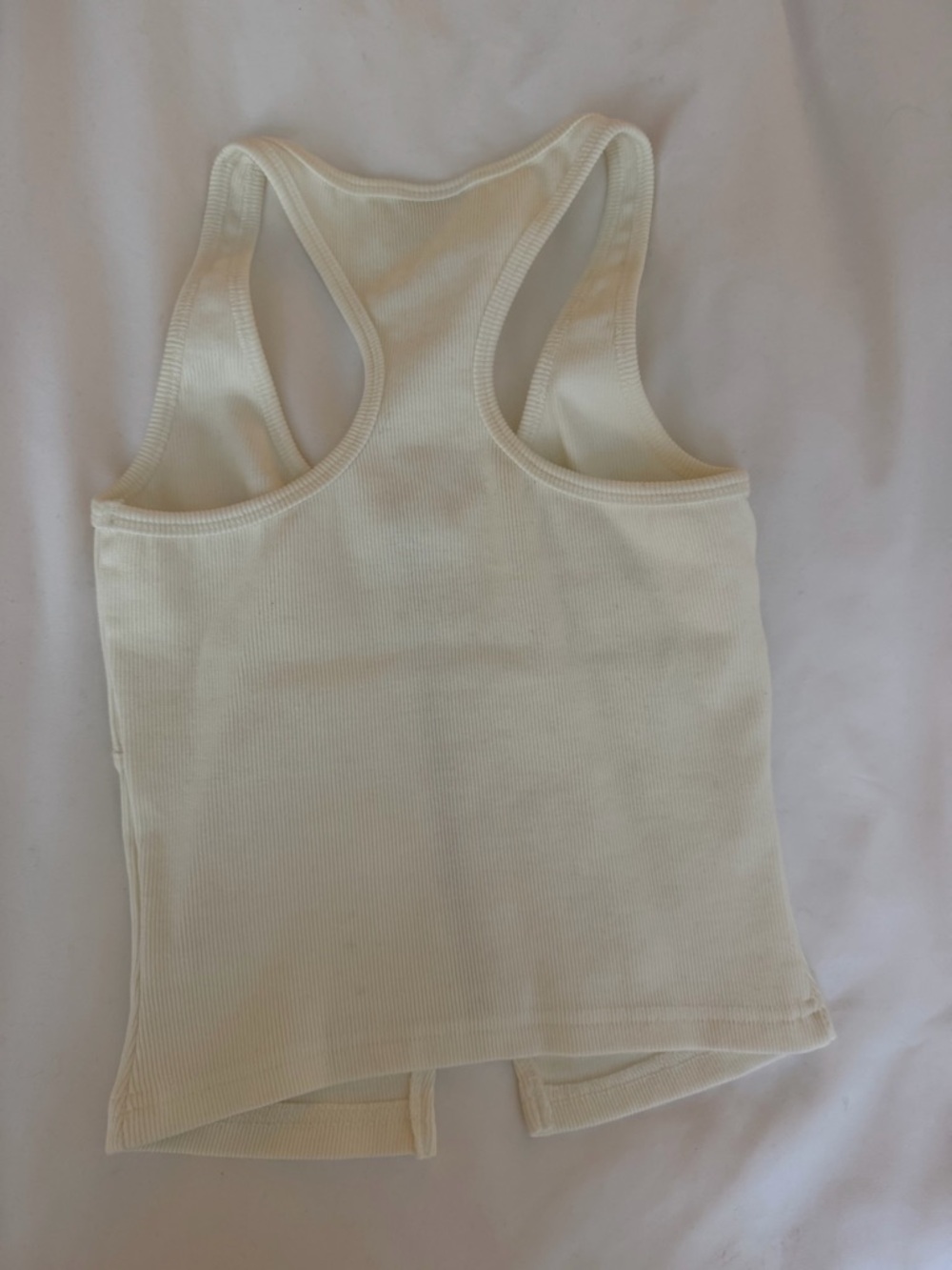 Revolve WHITE Abrand Ribbed Zip-Front Tank - Picture 3 of 3